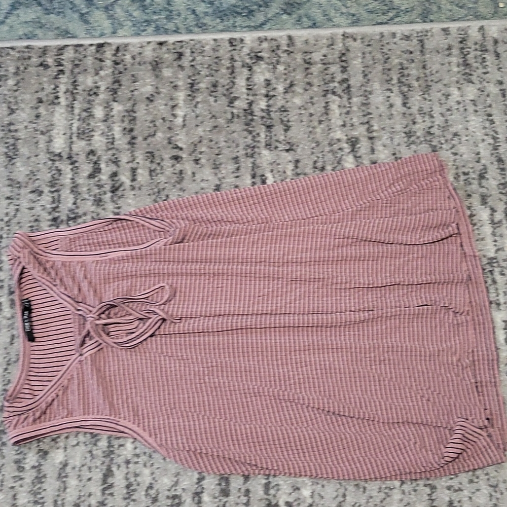 Doe and Rae pink striped tank top size L
